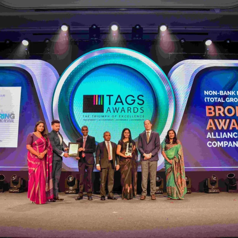 Alliance Finance recognition for outstanding achievement in TAGS award